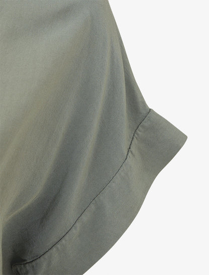 Top uni avec fente au dos - Kaki - 3