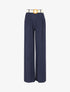 Pantalon fluide ample - Marine - 1