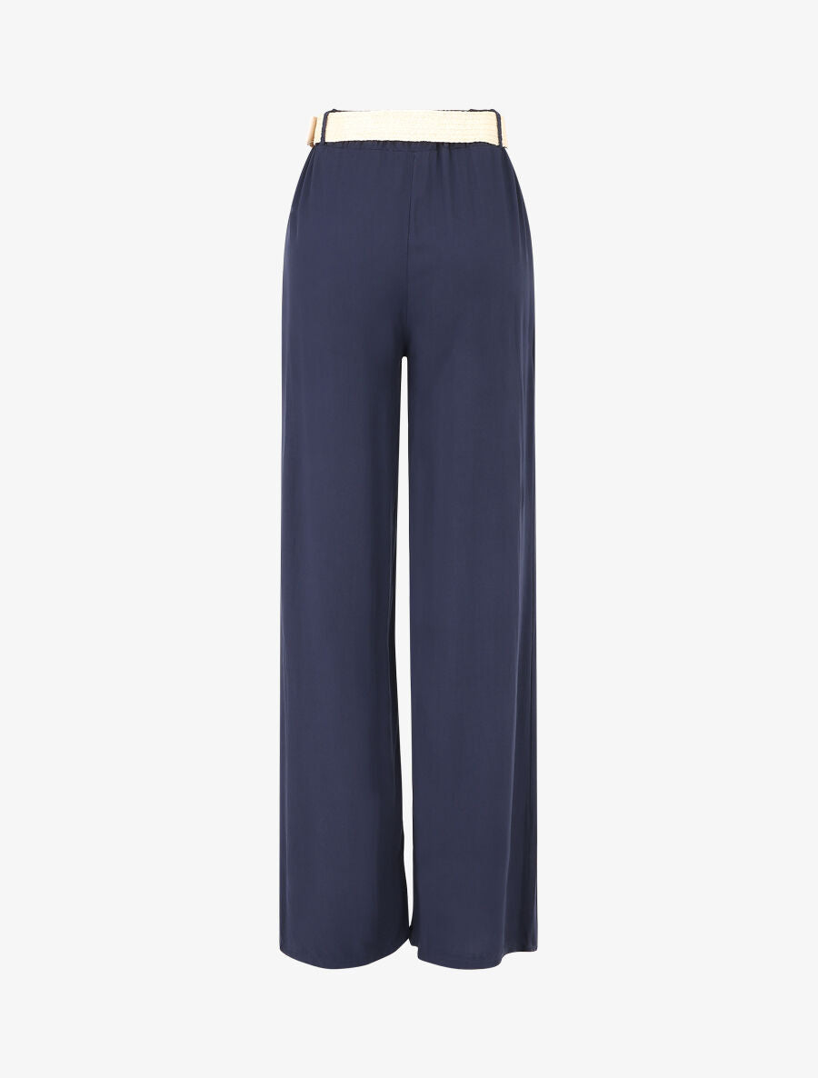 Pantalon fluide ample - Marine - 2