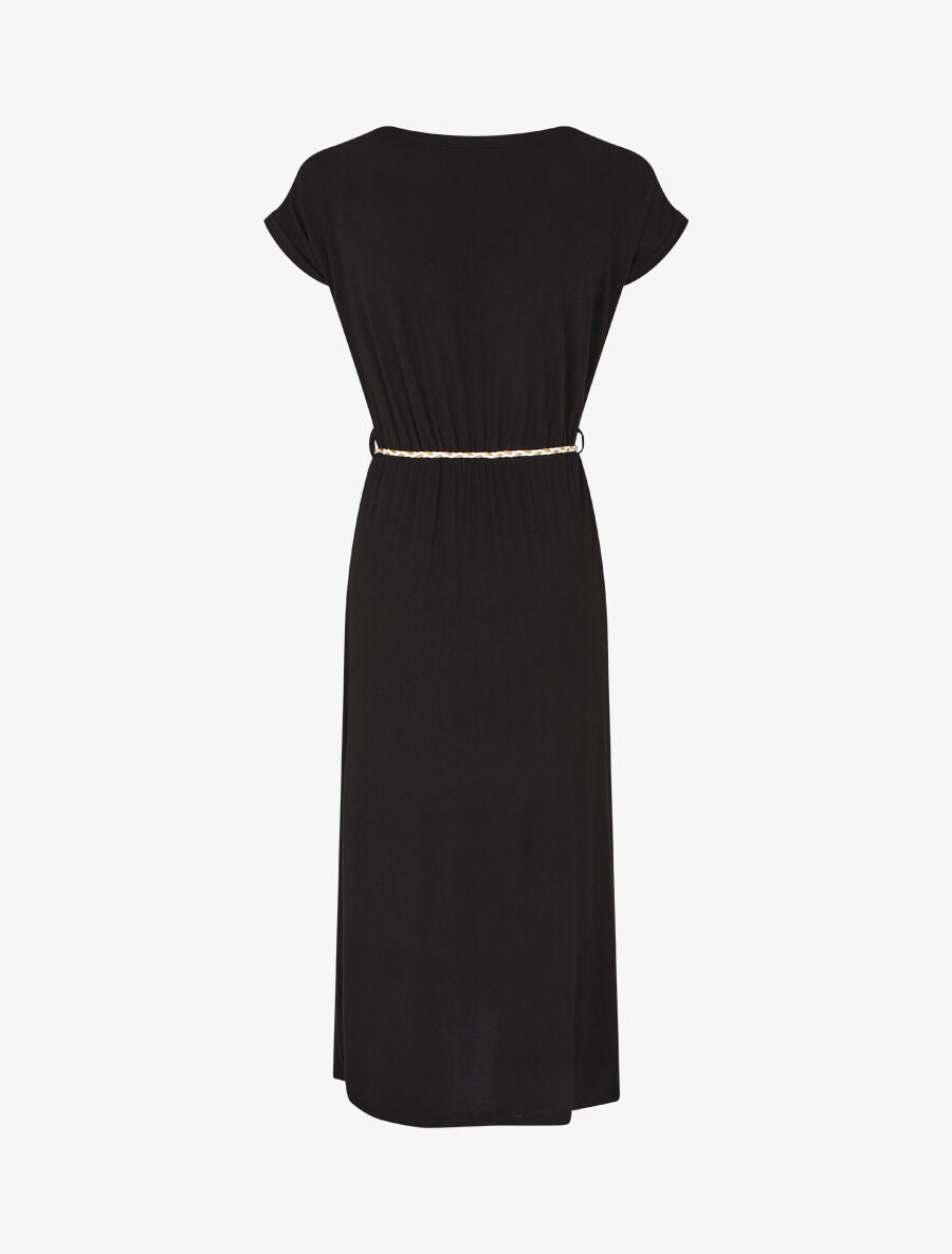 Robe longue style portefeuille - Noir - 2