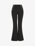Pantalon fluide à fermeture stylisée - Noir - 1