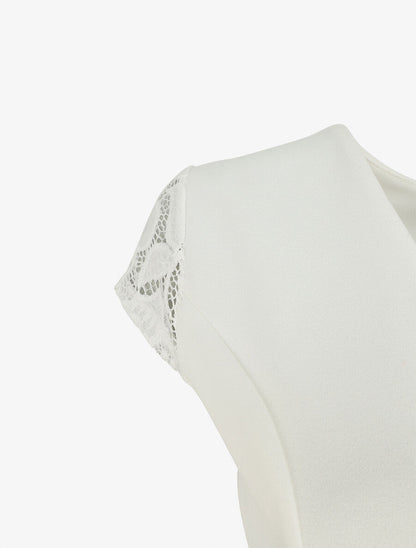 Combinaison bicolore fluide - Blanc - 3