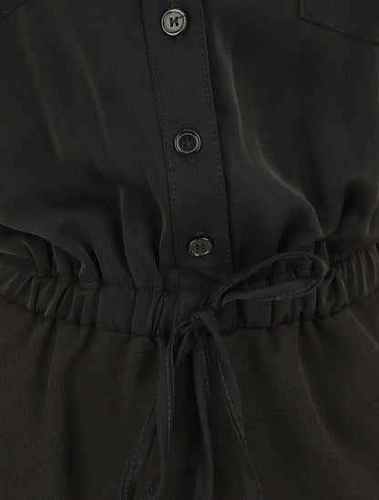 Combishort fluide sans manches - Noir - 3