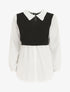 Pull à chemise en trompe l&