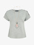 T-shirt uni manches courtes à boutons - Gris chiné - 5