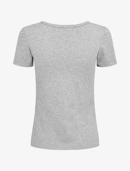 Top uni à boutons décoratifs - Gris - 2