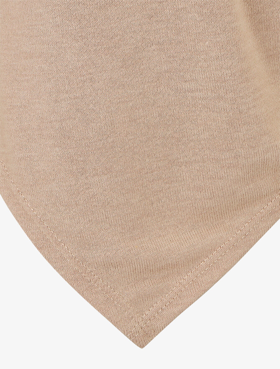 Pull fin uni à bas asymétrique - Beige - 3