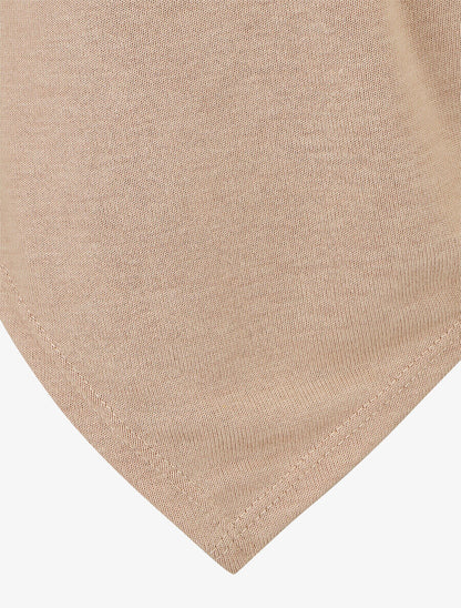 Pull fin uni à bas asymétrique - Beige - 3