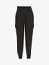 Jogging cargo taille haute - Noir - 1