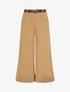 Pantalon large uni taille haute - Camel - 1