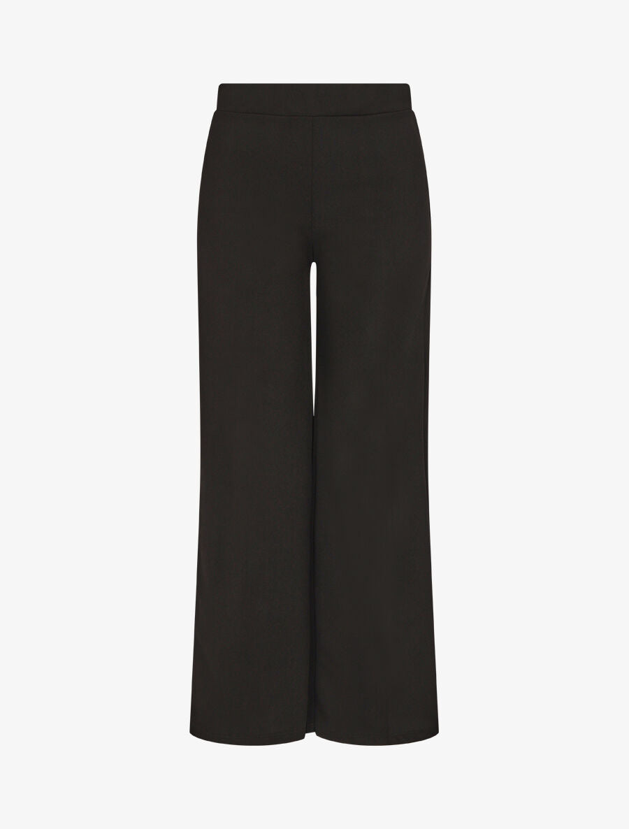 Pantalon fluide uni - Noir - 1