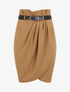 Jupe unie style portefeuille - Camel - 5