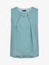 Top droit sans manches col à chaîne - Bleu clair - 1