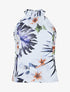 Top sans manches imprimé tropical - Bleu - 4