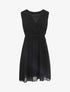 Robe fluide sans manches évasée - Noir - 1