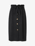 Jupe mi-longue droite taille haute - Noir - 1