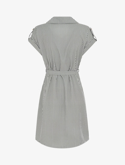 Robe chemise imprimé rayures - Kaki - 2