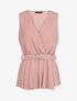 Top péplum sans manches - Rose - 1