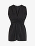 Top empire uni sans manches col V - Noir - 4