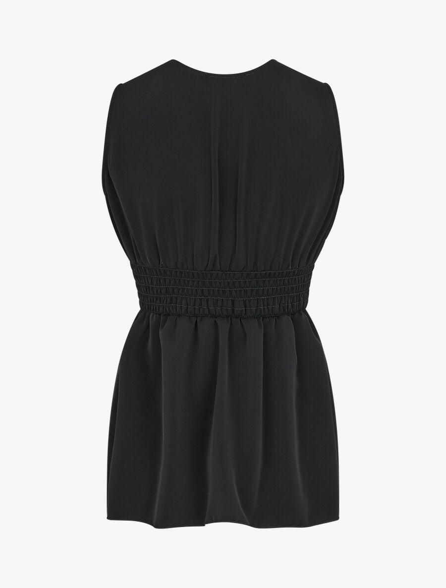 Top empire uni sans manches col V - Noir - 2