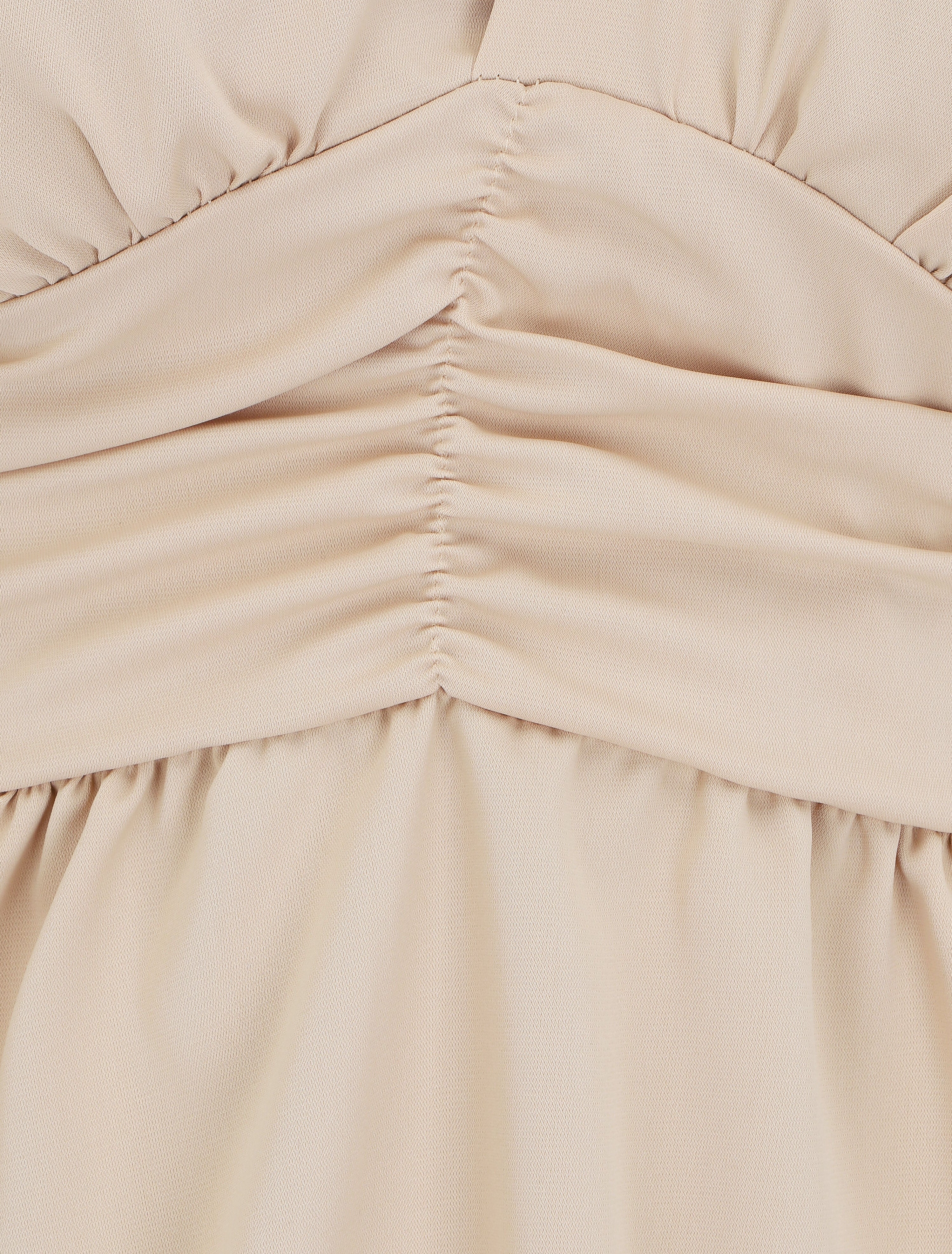 Top empire uni sans manches col V - Beige - 3