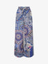 Pantalon fluide à imprimé foulard - Marine - 5