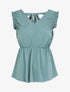 Top sans manches évasé dos décolleté - Bleu clair - 5