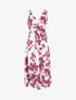 Robe imprimé fleurs et dos en V - Mauve - 1