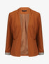 Veste droite à revers graphique - Camel - 1
