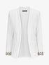 Veste manches à revers imprimé - Blanc - 1