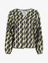 Blouse droite imprimé géométrique - Vert - 5
