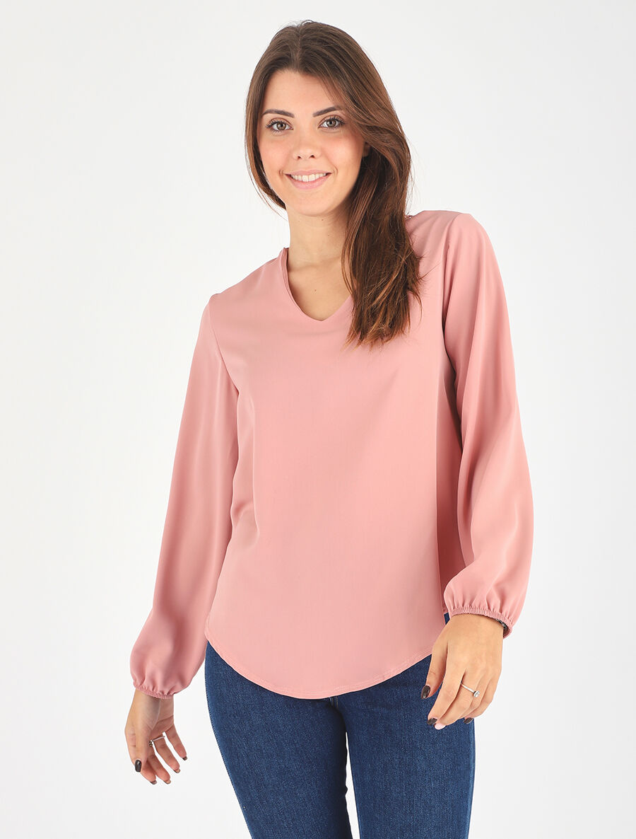 Top fluide dos en crochet - Rose - 4