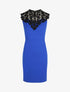 Robe ajustée sans manches col crochet - Bleu électrique - 6