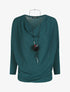 Pull droit col bénitier - Bleu canard - 1