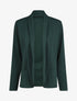 Blazer fin uni coupe droite - Vert foncé - 1