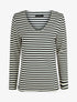 Pull rayé droit irisé - Noir - 1