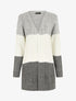 Gilet long à rayures - Gris - 1