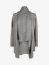 Gilet mi-long col châle - Gris - 1