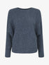 Pull droit uni à col bateau - Bleu - 1