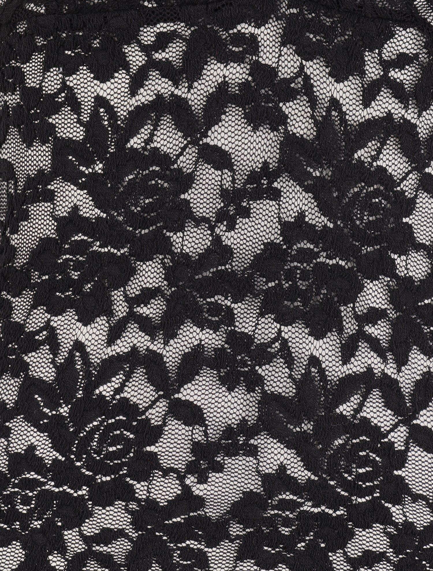 Top en dentelle transparent - Noir - 3