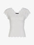Top en dentelle transparent - Blanc - 4