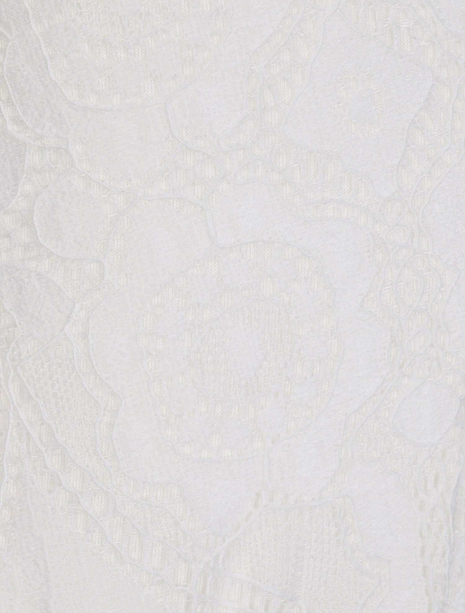 Top en dentelle transparent - Blanc - 3