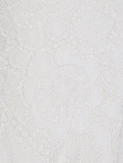 Top en dentelle transparent - Blanc - 3