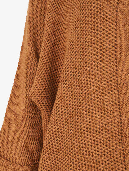 Gilet mi-long oversize - Camel - 3