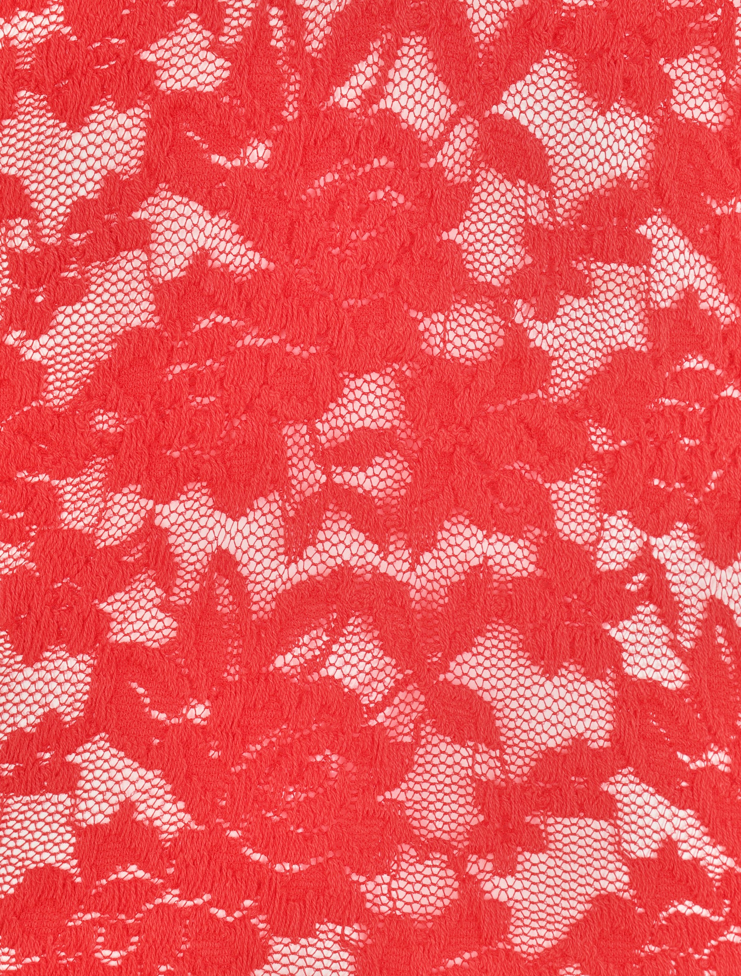 Top en dentelle transparent - Rouge - 3
