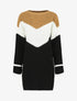 Robe pull ample morif V - Camel - 1