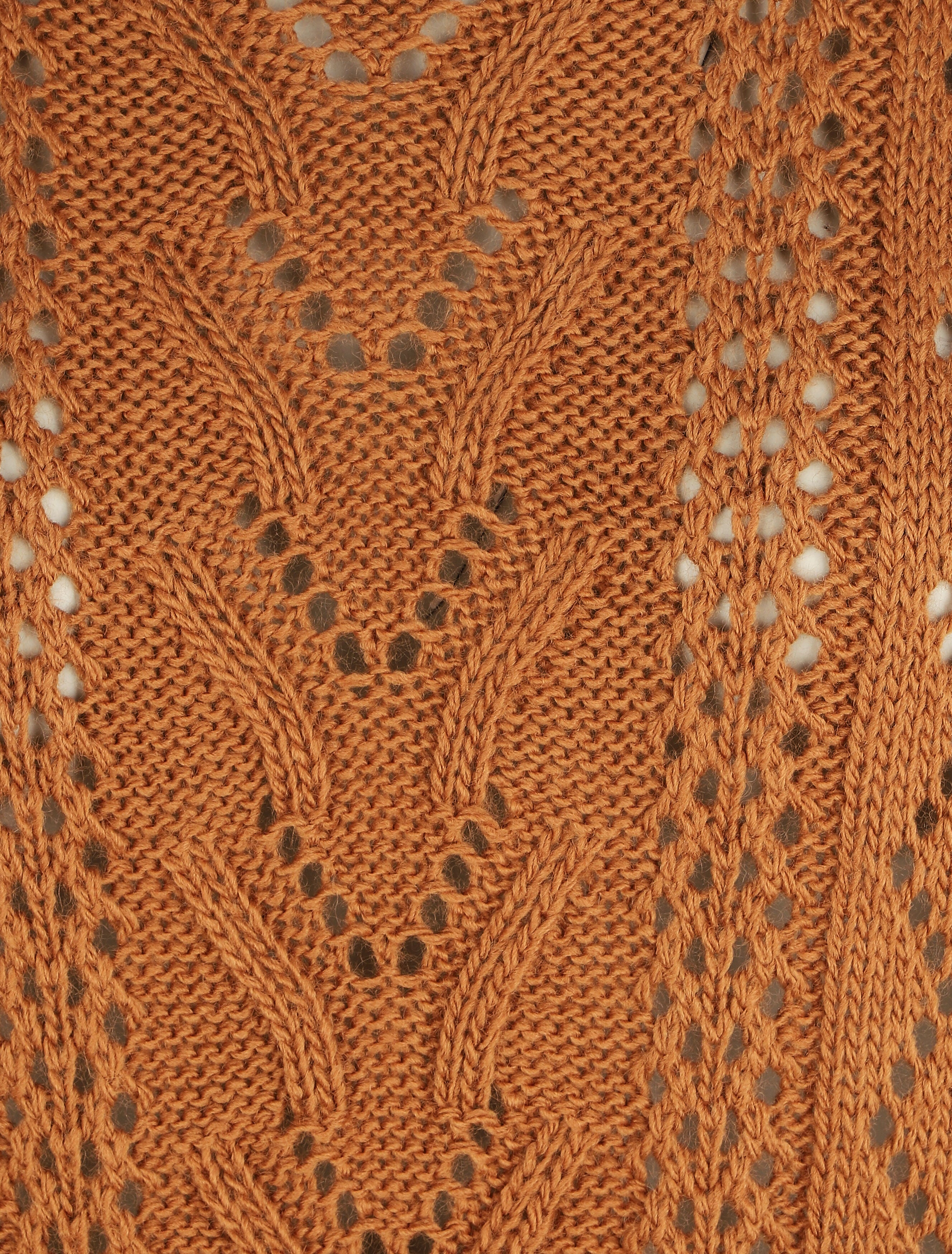 Pull droit uni col bateau - Camel - 3