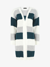 Gilet long rayé - Bleu - 4