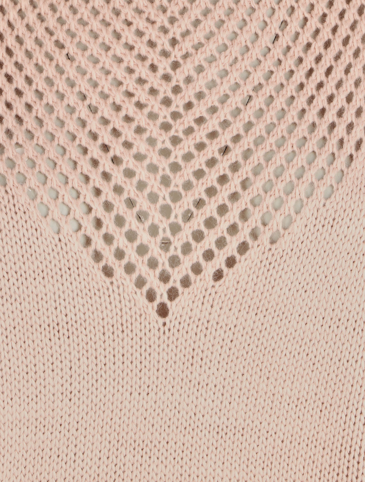Pull droit col bateau en maille ajourée - Rose - 3