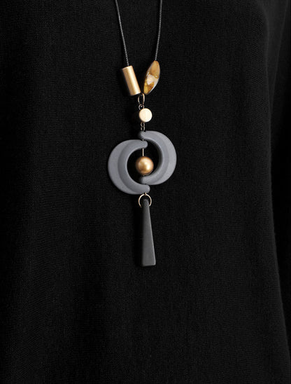 Pull ample uni manches chauve-souris - Noir - 3
